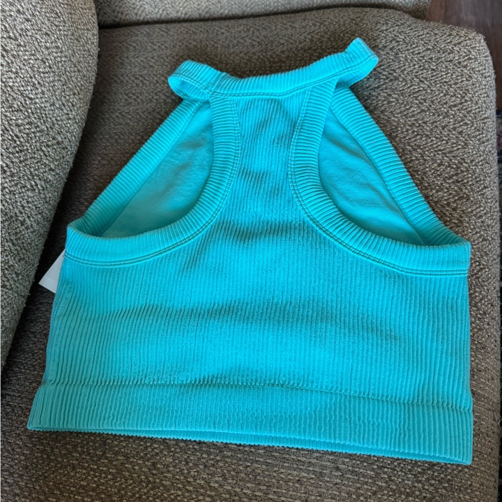 Aerie Turquoise Ribbed Racerback Top - Picture 2 of 3